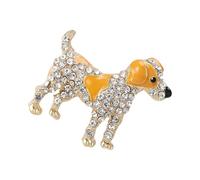 Spilla artistica a forma di animale con cane elegante accessorio casual regalo per gli appassionati di moda cane scintillante, Misura unica, come descritto