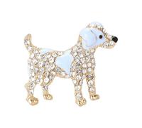 Spilla artistica a forma di animale con cane elegante accessorio casual regalo per gli appassionati di moda cane scintillante, Misura unica, come descritto