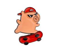 Spilla artistica a forma di animale con capibara, accessorio per abiti alla moda, spilla casual per gli appassionati di moda, spilla in metallo a forma di capibara, One Size, come descritto