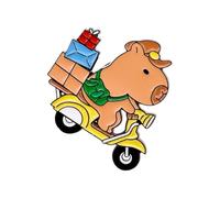 Spilla artistica a forma di animale con capibara, accessorio per abiti alla moda, spilla casual per gli appassionati di moda, spilla in metallo a forma di capibara, One Size, come descritto