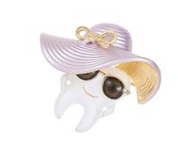 Spilla artistica a forma di denti robusta costruzione in lega design accattivante per gli appassionati di moda e collezionisti Pin denti compatti per abiti, Misura unica, come descritto