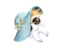 Spilla artistica a forma di denti robusta costruzione in lega design accattivante per gli appassionati di moda e collezionisti novità gioielli a goccia denti, One Size, come descritto