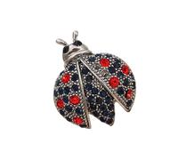 Spilla artistica a goccia Oil Ladybirds con design complicato e meccanismo di fissaggio non intelligente, luccicante ladybirds gioielli da regalo elegante coccinella accessorio regalo, Taglia unica
