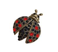 Spilla artistica a goccia Oil Ladybirds con design complicato e meccanismo di fissaggio non intelligente, luccicante ladybirds gioielli da regalo elegante coccinella accessorio regalo, Taglia unica