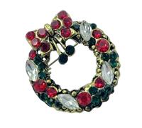 Spilla artistica a tema natalizio, accessorio casual per gli appassionati di moda e Natale, Misura unica, come descritto