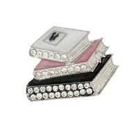 Spilla artistica con strass smaltati a forma di libro per espressioni culturali e appassionati di moda alla ricerca di gioielli unici e distintivi culturali, Einheitsgröße, come descritto