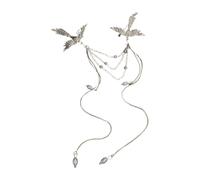 Spilla artistica fenici con nappe lunghe che scorrono a forma di animale spilla elegante da bavero per donne uomini spilla fenici, One Size, come descritto
