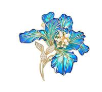 Spilla artistica in lega placcata argento, senza tempo, perle e cristalli, abbellimenti casual/formali, perle accento elegante gioiello vintage floreale