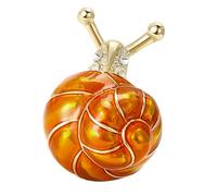 Spilla artistica smaltata a forma di lumaca con tecniche a goccia su base in lega per personalizzare la moda spilla fatta a mano, Misura unica, come descritto