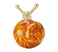 Spilla artistica smaltata a forma di lumaca con tecniche di olio a goccia su base in lega per personalizzare gioielli alla moda, Misura unica, come descritto