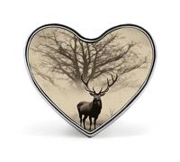 Spilla astratta con immagine di alce dell'albero carino spilla personalizzata a forma di cuore spilla personalizzata in lega di alluminio spille alla moda squisite spille per cappello borsa abito