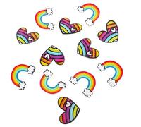 Spilla Badge in Acrilico Arcobaleno 12 Pezzi per Vestiti