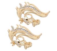 Spilla Cavallino Traforata con Cristalli Oro in Lega, 2 Pezzi | Stile Western, Leggerissima, per Compleanno e Feste Speciali, Regalo per Uomini e Amanti dei Cavalli