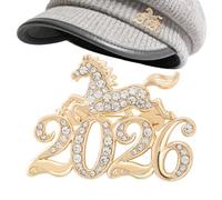 Spilla Cavallo | Gioiello Decorativo Con Strass Per L'Anno Del Cavallo - Spille A Forma Di Animale Per Il 2026,per Cappello, Maglione, Sciarpa, Borsa, Zaino, Scialle, Vestito e Abiti