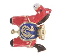 Spilla Cavallo Vintage in Rame Rosso per Capodanno Cinese | Forma Cavallo e Lingotto, Leggera e Resistente allo Sbiadimento, Stile Moda 2026 Anno del Cavallo