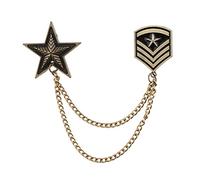 Spilla Charm Fermagli Badge Militare Medaglia Forma Stella Pentagramma Per Donne