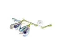Spilla classica a forma di fiore di magnolia con dettagli a petalo intricato materiali in lega per abiti abiti abiti elegante occasione usura spilla accessorio, Misura unica, come descritto