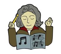 Spilla classica per artisti: Beethoven, Newton, Picasso - Distintivo smaltato per zaino, abbigliamento e risvolto, normale, Metallo non prezioso