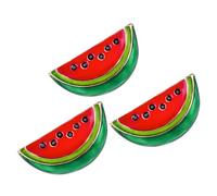 Spilla Cocomero in Lega, 3 Pezzi, Cartone, Donna | Accessorio Versatile Rosso, per Abiti, Cappelli e Borse, Stile Giocoso e Moda, Forma Frutta