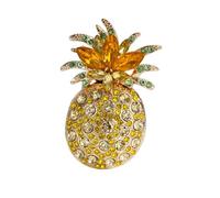 Spilla colorata a forma di ananas multicolore con design abbagliante, perfetta come elegante accessorio con diamanti