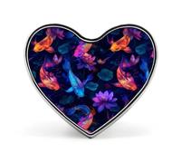Spilla colorata a forma di cuore a forma di pesce incandescente, accessori per abbigliamento, gioielli, regali per feste di nozze