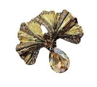 Spilla colorata accessorio multifunzionale bella pianta pin foglia di gingko perfetta per gli appassionati di moda presente foglia di ginkgo, Misura unica, come descritto