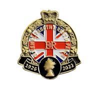 Spilla commemorativa della regina Elisabetta II con bandiera del Regno Unito e ER smaltata, idea regalo, 1 PC, Metallo