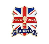 Spilla commemorativa della regina Elisabetta II con bandiera del Regno Unito e ER smaltata, idea regalo, 1 PC, Metallo