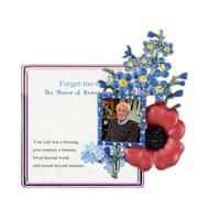 Spilla commemorativa Forget Me Not Funeral Keeping Spilla Mini Photo Frame Forget - Me - Not Jewelry Lost Loved One Condoglianze Regalo premuroso Memoriale Regalo