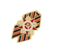 Spilla commemorativa patriottica in lega, simbolo tradizionale russo, accessorio sicuro per rievocazioni storiche commemorative della guerra russa, One Size, come descritto