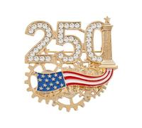 Spilla commemorativa per il 250° anniversario dell'America Patriottica con dettagli in strass e design audace per celebrare il corpetto