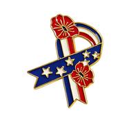 Spilla commemorativa per il Giorno dell'Indipendenza con simboli patriottici per il quarto luglio Celebrazioni Espressione nazionale Fiore petto Donna, Misura unica, come descritto