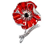 Spilla commemorativa per l'80° anniversario, in onore degli eroi della seconda guerra mondiale, spilla a forma di papavero, spilla in metallo smaltato, decorazione per anniversario, regalo per