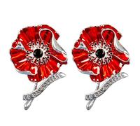 Spilla commemorativa per l'80° anniversario, in onore degli eroi della seconda guerra mondiale, spilla a forma di papavero, spilla in metallo smaltato, decorazione per anniversario, regalo per