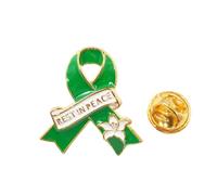 Spilla commemorativa, spilla colorata con giglio, spilla per accessori per abbigliamento, distintivo nero in lutto, 1.0*1.0*1.0