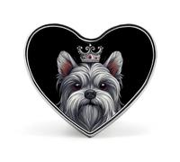 Spilla commemorativa unisex in metallo con cuore "King of The Dog", spilla da bavero, bottone, accessorio per cappotto, zaino, matrimonio