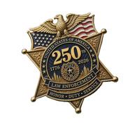 Spilla con accento abito patriottico con tema commemorativo del 250° anniversario, dettaglio frontale della bandiera, stile distintivo e spilla commemorativa con appello sul bavero con