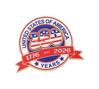 Spilla con aquila Americans Independence Day 250th Anniversary Badge Accessorio abbigliamento per abiti formali e casual Spilla armata commemorativa
