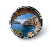 Spilla con arco rotondo a Maiorca, Spagna, spilla da bavero, da scialle, spilla vintage in metallo con cerchio, da colletto, decorazione per gioielli, abito, maglione, zaino, regalo p