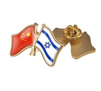 Spilla Con Bandiera A Croce Cina E Israele - Spilla Con Stampa Bandiera Patriottica Vintage Spilla Da Bavero Distintivo Della Nazione Accessori Per Vestiti Gioielli Regalo Farfalla A