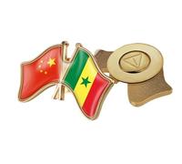 Spilla Con Bandiera A Croce Della Cina E Del Senegal Spilla Con Emblema Con Stampa A Bandiera Retrò Spilla Con Distintivo Patriottico Per Abbigliamento Borse Camicie Viaggi Accessori Di Novità A
