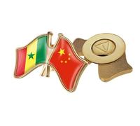 Spilla Con Bandiera A Croce Della Cina E Del Senegal Spilla Con Emblema Con Stampa Bandiera Retrò Spilla Con Distintivo Patriottico Per Abbigliamento Borse Camicie Accessori Da Viaggio Novità B
