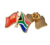 Spilla Con Bandiera A Croce Della Cina E Del Sud Africa Spilla Con Stampa A Forma Di Bandiera In Cristallo Personalizzata Spille Da Bavero Accessori Per Abiti Patriottici Per Donne E Uomini A