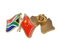 Spilla Con Bandiera A Croce Della Cina E Del Sud Africa Spilla Con Stampa A Forma Di Bandiera In Cristallo Personalizzata Spille Da Bavero Accessori Per Abiti Patriottici Per Donne E Uomini B