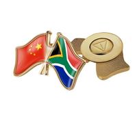 Spilla Con Bandiera A Croce Della Cina E Del Sud Africa Spilla Con Stampa A Forma Di Bandiera In Cristallo Personalizzata Spille Da Bavero Accessori Per Abiti Patriottici Per Donne E Uomini A