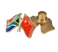 Spilla Con Bandiera A Croce Della Cina E Del Sud Africa Spilla Con Stampa A Forma Di Bandiera In Cristallo Personalizzata Spille Da Bavero Accessori Per Abiti Patriottici Per Donne E Uomini Bottone B