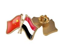 Spilla Con Bandiera A Croce Della Cina E Dello Yemen - Spilla Con Stampa Patriottica Vintage Distintivo Della Nazione Accessori Per Vestiti Gioielli Regalo A Farfalla