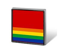Spilla con bandiera arcobaleno dell'URSS, spilla quadrata da colletto, leggera.