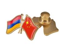 Spilla Con Bandiera Cina E Armenia Che Si Intersecano - Spilla Con Distintivo In Cristallo Spilla Con Bandiera Accessorio Di Novità Souvenir In Stile Nazionale Patriottico Per Unisex