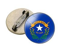 Spilla Con Bandiera Del Nevada - Spilla Rotonda Con Stampa Classica Con Bandiera In Vetro Convesso, Spilla Con Distintivo In Stile Nazionale Patriottico, Accessori Di Moda Per Matrimonio Per Vestit